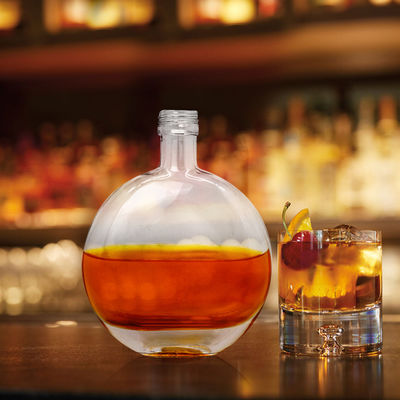 330ml 500ml 맑은 유리 위스키 보드카 음주 병