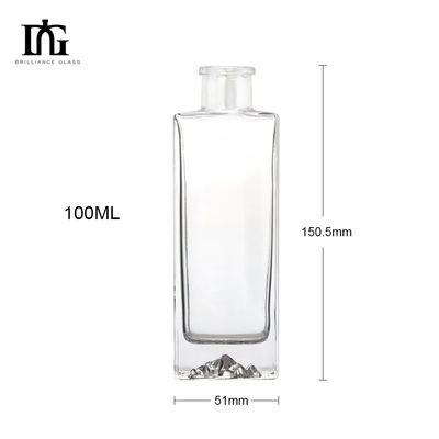 재료 유리 목걸이 700ml 750ml 맑은 브랜디 럼 위스키 진 보드카 코크 병