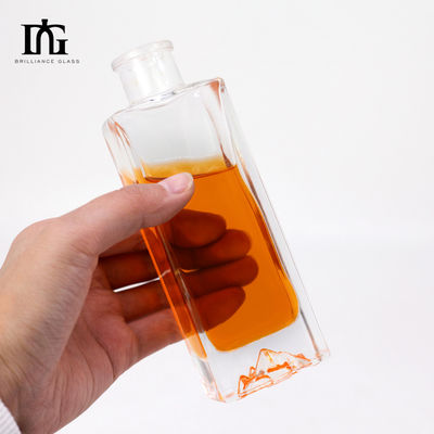 재료 유리 목걸이 700ml 750ml 맑은 브랜디 럼 위스키 진 보드카 코크 병