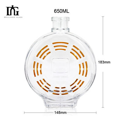 유리 목걸이 450ml 700ml 750ml 럼 보드카 위스키 음주 진 스피릿 병 코크