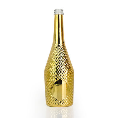 유리 기본 500ml 750ml 금 전압 된 와인 병