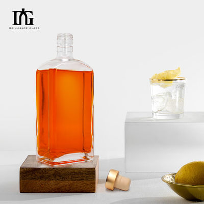 500ml 700ml 주문 쥬스 음료 리쿠어 스피어 유리 병 코크와 나사 뚜??