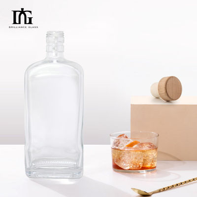 500ml 700ml 주문 쥬스 음료 리쿠어 스피어 유리 병 코크와 나사 뚜??