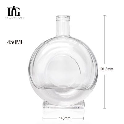 450ml 500ml 유리 병 음주 및 마신 음료 주문 맑은 둥근 클래식 빈