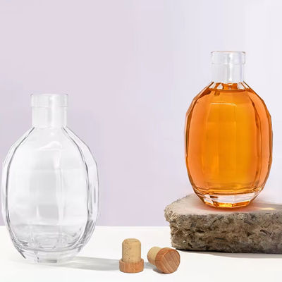 유리 몸체 250ml 375ml 500ml 보드카 음주 와인 스피릿 병 브랜디 위스키를 위한 뚜?? 과 함께