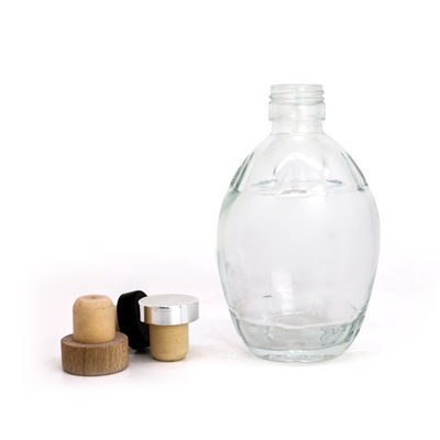 250ml 375ml 700ml 유리 목걸이 메이플 시럽 병 손잡이가 있는 평면 시럽 분배기