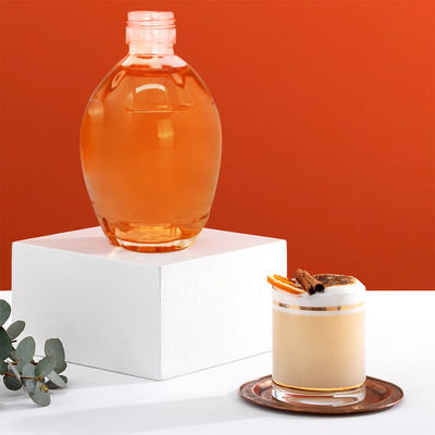 250ml 375ml 700ml 유리 목걸이 메이플 시럽 병 손잡이가 있는 평면 시럽 분배기