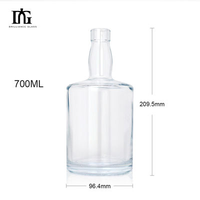 몸소 재료 유리 260ml 미니 병 위스키 와인 리커를위한 맑은 유리 병