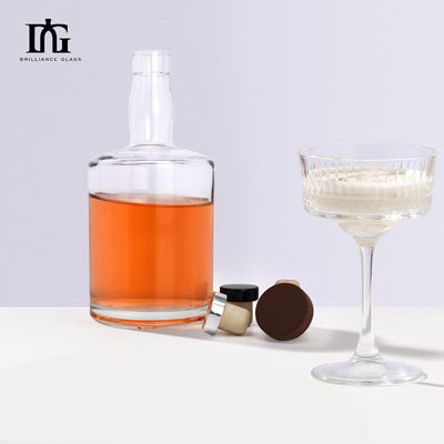 몸소 재료 유리 260ml 미니 병 위스키 와인 리커를위한 맑은 유리 병
