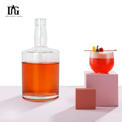 몸소 재료 유리 260ml 미니 병 위스키 와인 리커를위한 맑은 유리 병