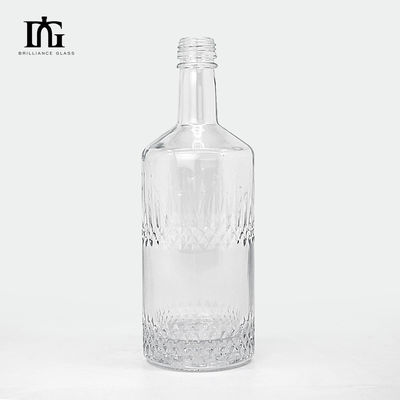 맑은 정사각형 클래식 빈 유리 병 끝 음료 및 음료 밀폐 유형 CORK