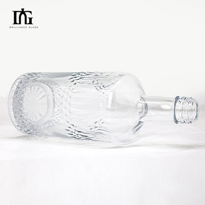 맑은 정사각형 클래식 빈 유리 병 끝 음료 및 음료 밀폐 유형 CORK