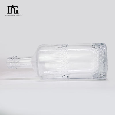 맑은 정사각형 클래식 빈 유리 병 끝 음료 및 음료 밀폐 유형 CORK