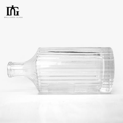 맑은 크리스탈 럼 진 보드카 병 최고 판매 360ml 500ml 700ml 음주 유리 병을 위해 사용자 정의