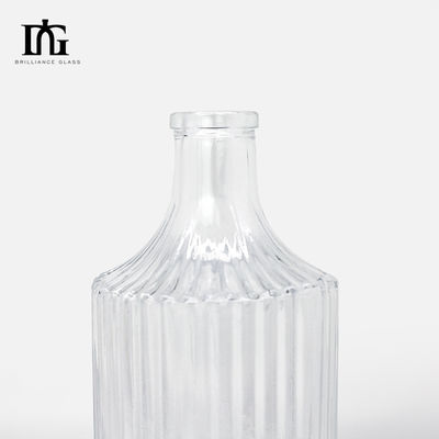 맑은 크리스탈 럼 진 보드카 병 최고 판매 360ml 500ml 700ml 음주 유리 병을 위해 사용자 정의