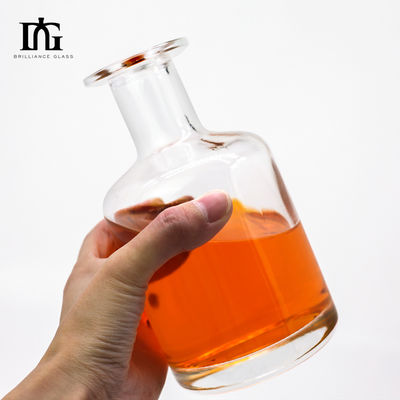 사용자 지정 디자인 스크린 프린팅 맑은 얼음 500ml 유리 병 보드카 위스키 술