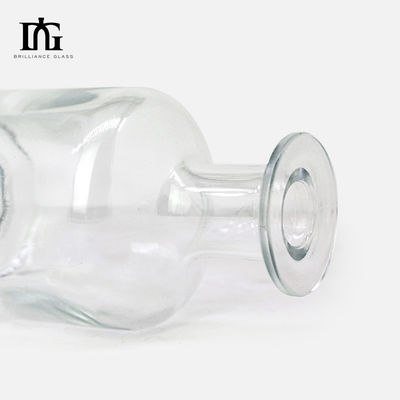 사용자 지정 디자인 스크린 프린팅 맑은 얼음 500ml 유리 병 보드카 위스키 술