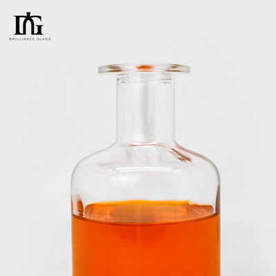 사용자 지정 디자인 스크린 프린팅 맑은 얼음 500ml 유리 병 보드카 위스키 술