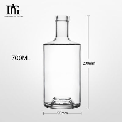 500ml 700ml 750ml 맞춤형 녹화 된 핫 스탬핑 라벨 음료용 유리 병