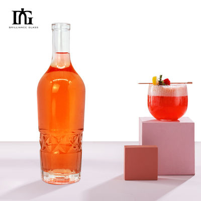합격 OEM/ODM 유럽 스타일 럭셔리 700ml 750ml 독특한 위스키 럼 진 유리 병
