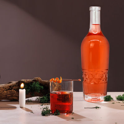 합격 OEM/ODM 유럽 스타일 럭셔리 700ml 750ml 독특한 위스키 럼 진 유리 병