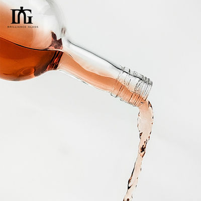 500ml 700ml 750ml 슈퍼 플린트 유리 병 위스키 보드카 진 병 코크 나사 캡 타입