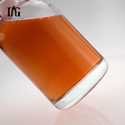 500ml 맑은 유리 과일 와인 술 병 코크 조각 표면 처리