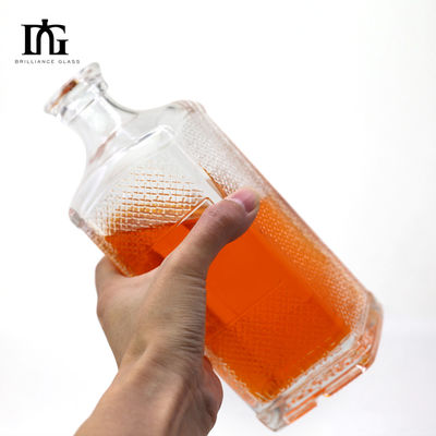 500ml 750ml 맑은 유리 와인 병 음주용 용품 수용 고객 로고
