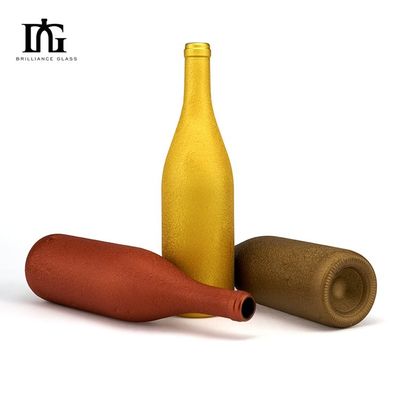 500ml/750ml 용량 적색 와인과 음주를 위한 맞춤 매트 컬러 유리 와인 병