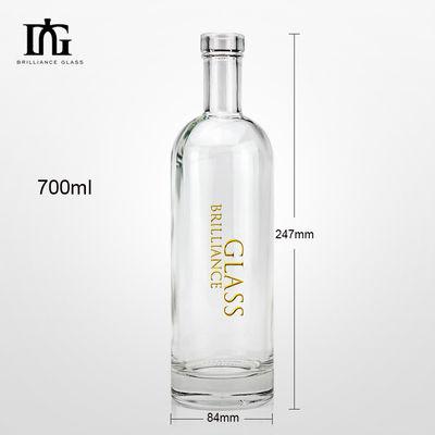 700ml 용량과 조각 표면 취급을 가진 큰 용량 유리 와인 병