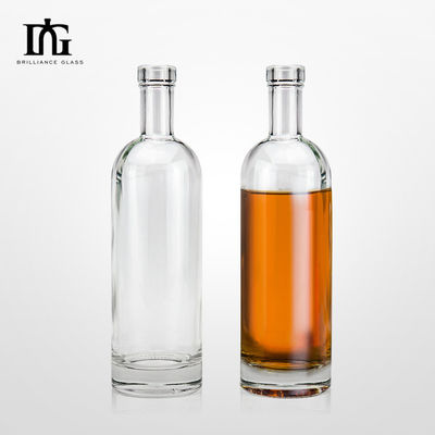700ml 용량과 조각 표면 취급을 가진 큰 용량 유리 와인 병