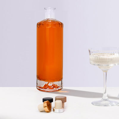 밀폐 유형 코크 750ml 맞춤 디자인 음주 병을위한 광 유리 와인 병