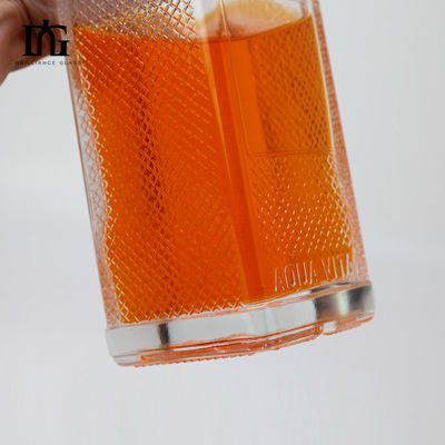 주문식 하단 유리 병 700ml 용량 술 위스키 보드카 진 테킬라