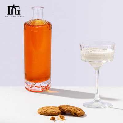 무료 제공 500ml 맑은 유리 음료 병 코크 막대와 두꺼운 바닥