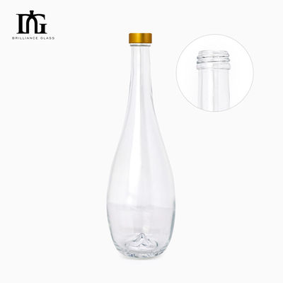 음주 음료 판매 사각형 모양 500ml 700ml 750ml 맑은 유리 병