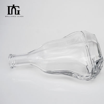 유리 몸체 재료 코크 맑은 빈 특수 모양의 병 500ml 술 병
