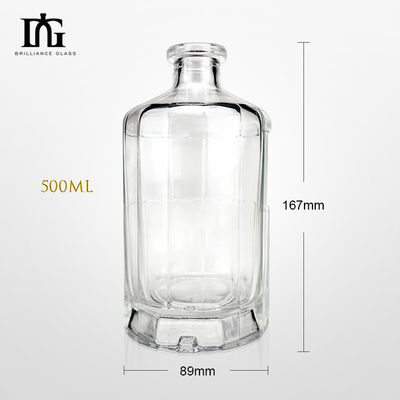 보드카 진과 위스키용 50cl 유리 병 OEM/ODM 용납 무료 샘플 제공