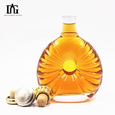 표면 조각 500ml 음료용 유리 병 수류