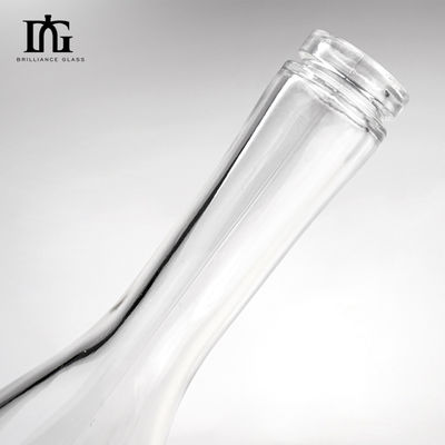 500ml/700ml/750ml 끝 맞춤형 슬림 긴 목 샴페인 보드카 유리 와인 병