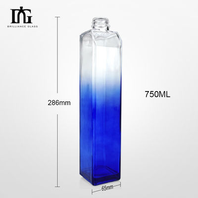 몸소 재료 술용 유리 병 700Ml 빈 정사각형 물 위스키 보드카