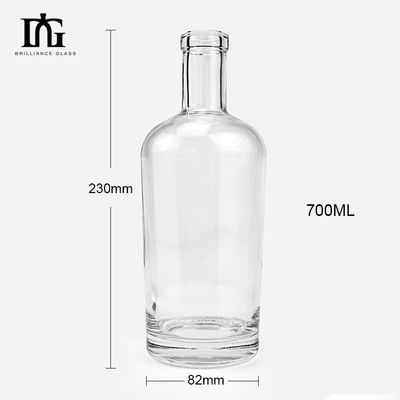 목걸이 재료 유리 500ml/700ml 둥근 모양 텅 빈 술 병 코크 막대