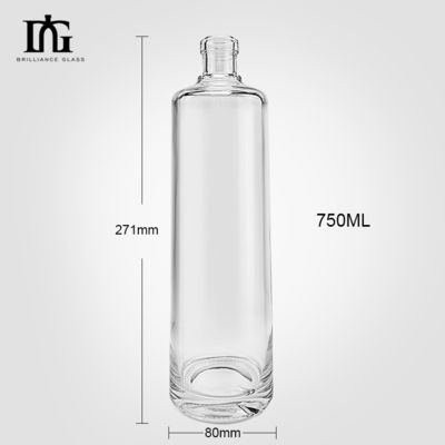 사용자 지정 로고 유리 병 500ml 750ml 위스키 진 럼 브랜디 테킬라 미네랄 물