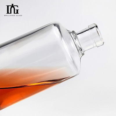 사용자 지정 로고 유리 병 500ml 750ml 위스키 진 럼 브랜디 테킬라 미네랄 물