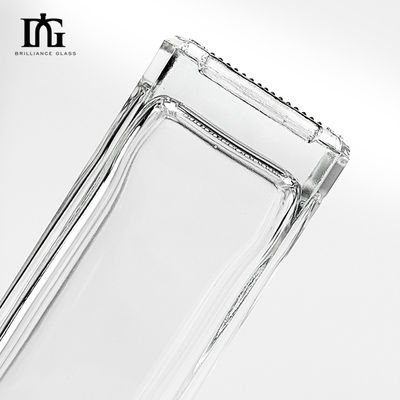 500ml 평면 맑은 빈 브랜디 위스키 유리 병