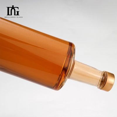 녹화 클래식 빈 500ml 사용자 지정 플린트 맑은 둥근 유리 병 술