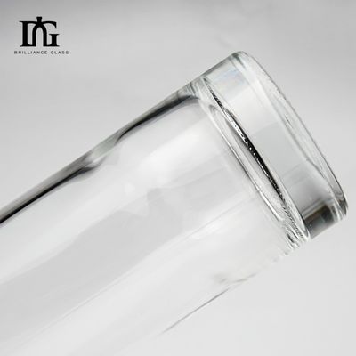 녹화 클래식 빈 500ml 사용자 지정 플린트 맑은 둥근 유리 병 술