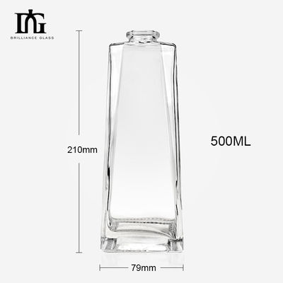 주문제작 독특한 디자인 500ml 병 조각 삼각형 테킬라 유리 병 뚜??