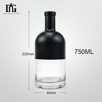 위스키 브랜디 보드카 럼 진 및 기타 음료를 위한 770ml 빈 둥근 유리 병