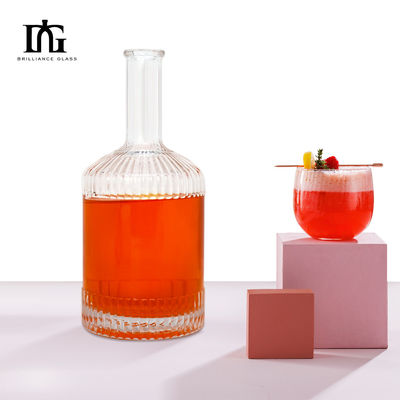 500ml/700ml 고품질 투명한 나사 캡 브랜디 주스 음료 유리 병