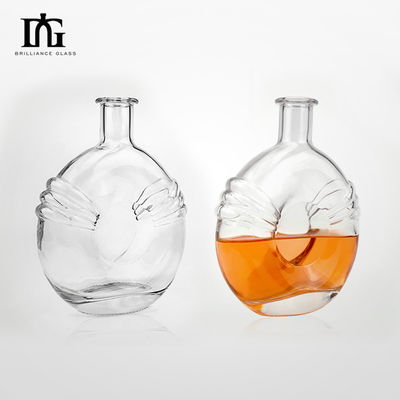 음주 및 음료 700ml 크리에이티브 투명 밀폐 미니 와인 유리 병 코크